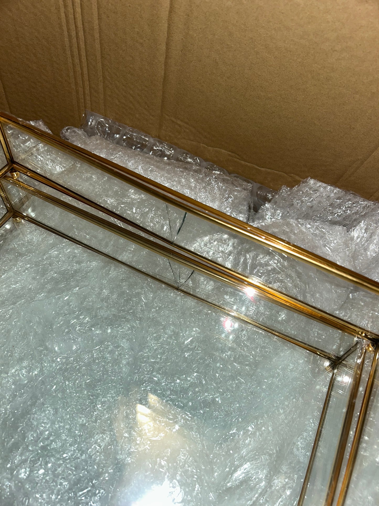 B Ware Glasbox Gold 25x35cm