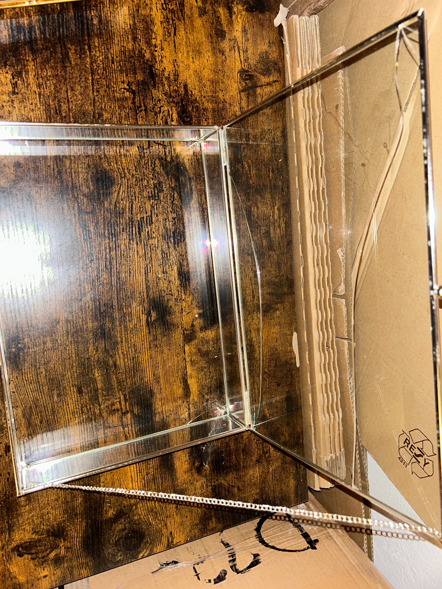 B Ware Glasbox Silber 25x35cm