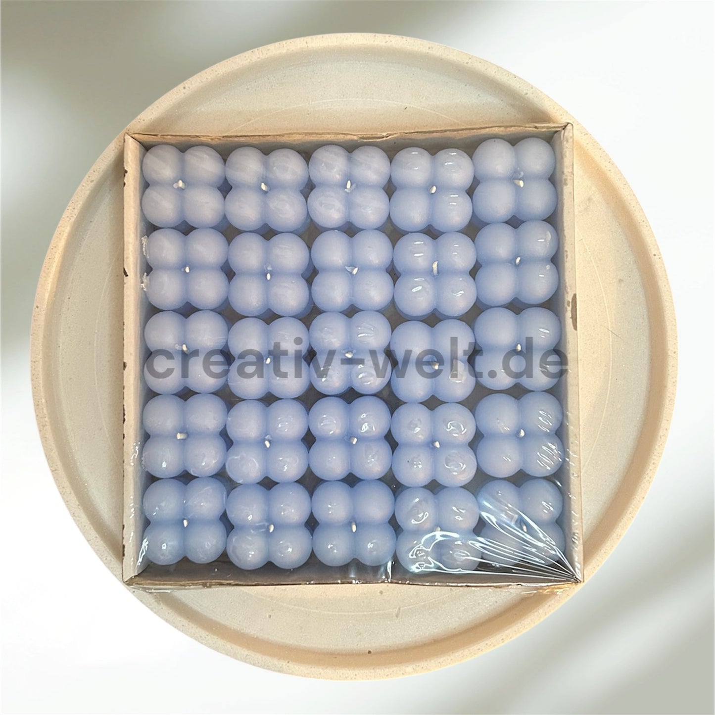 Bubble Kerze in Blau