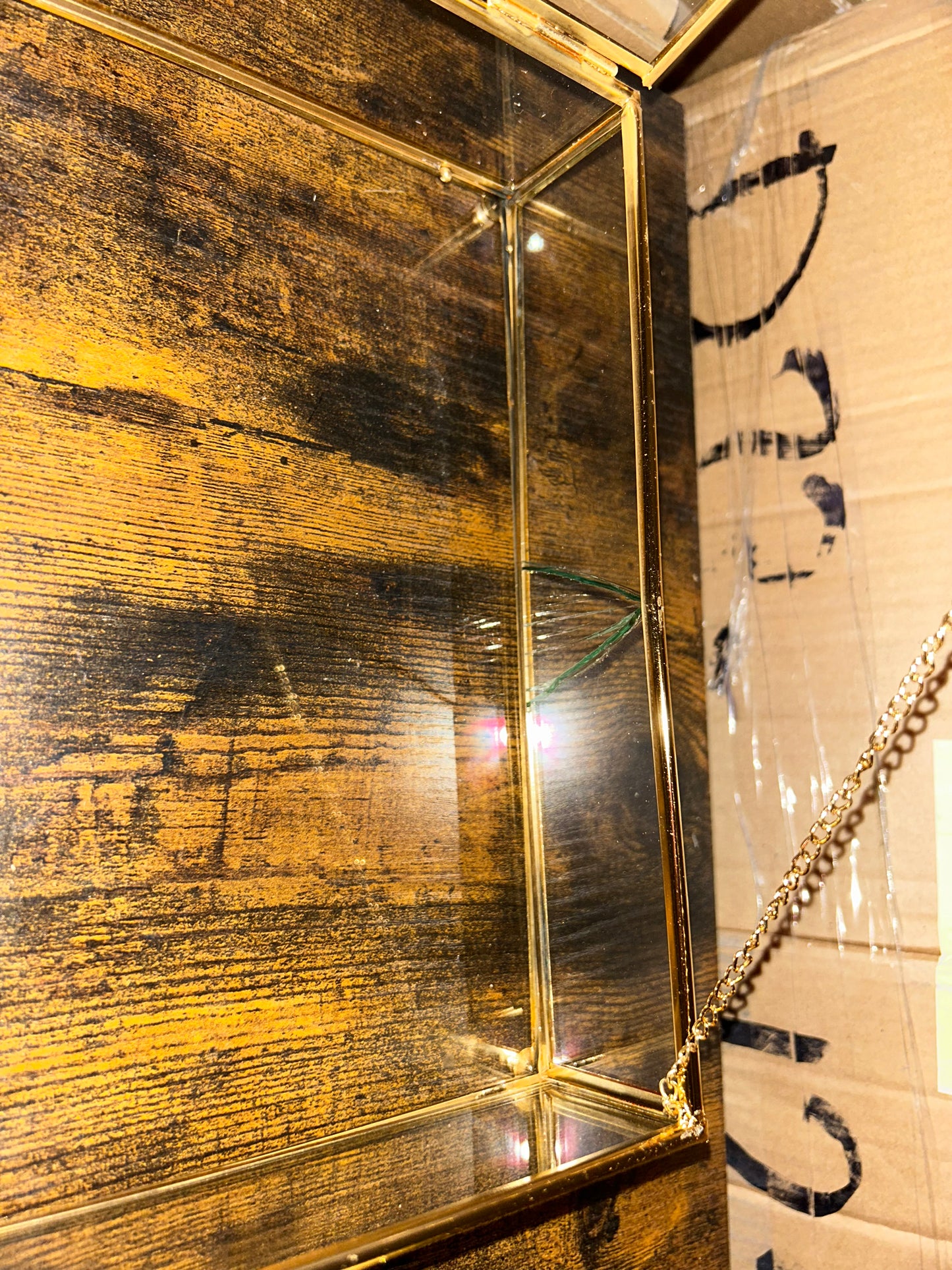 B Ware Glasbox Gold 25x35cm