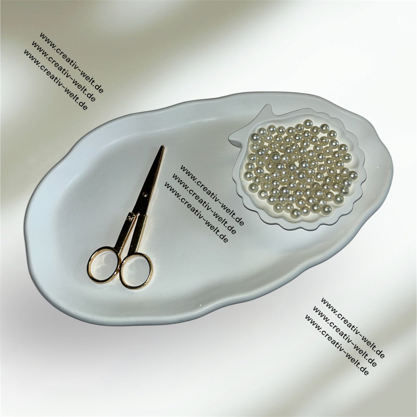 Ovales Verlobungstablett |Weiß| Keramik|