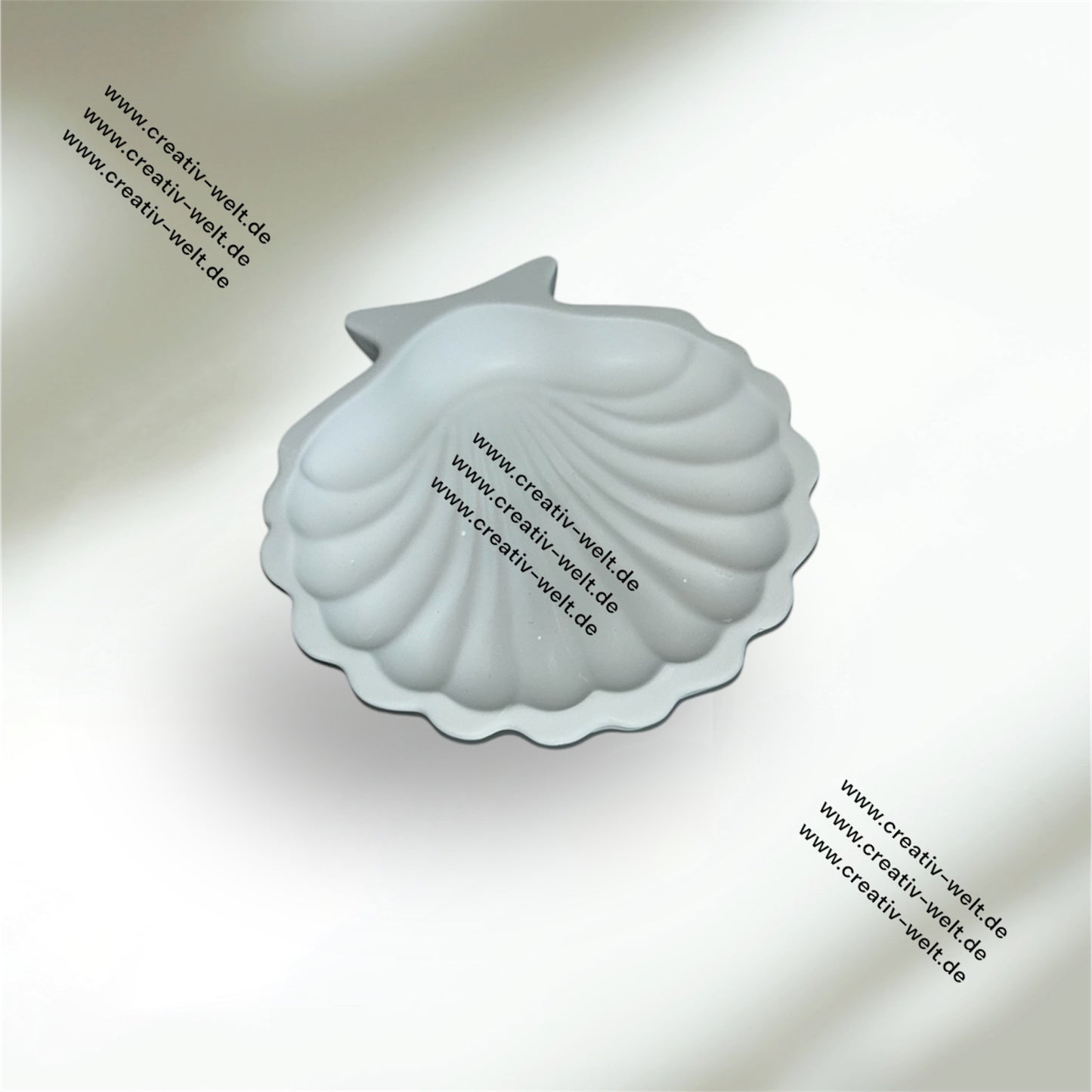 Große Keramikmuschel|Weiß|