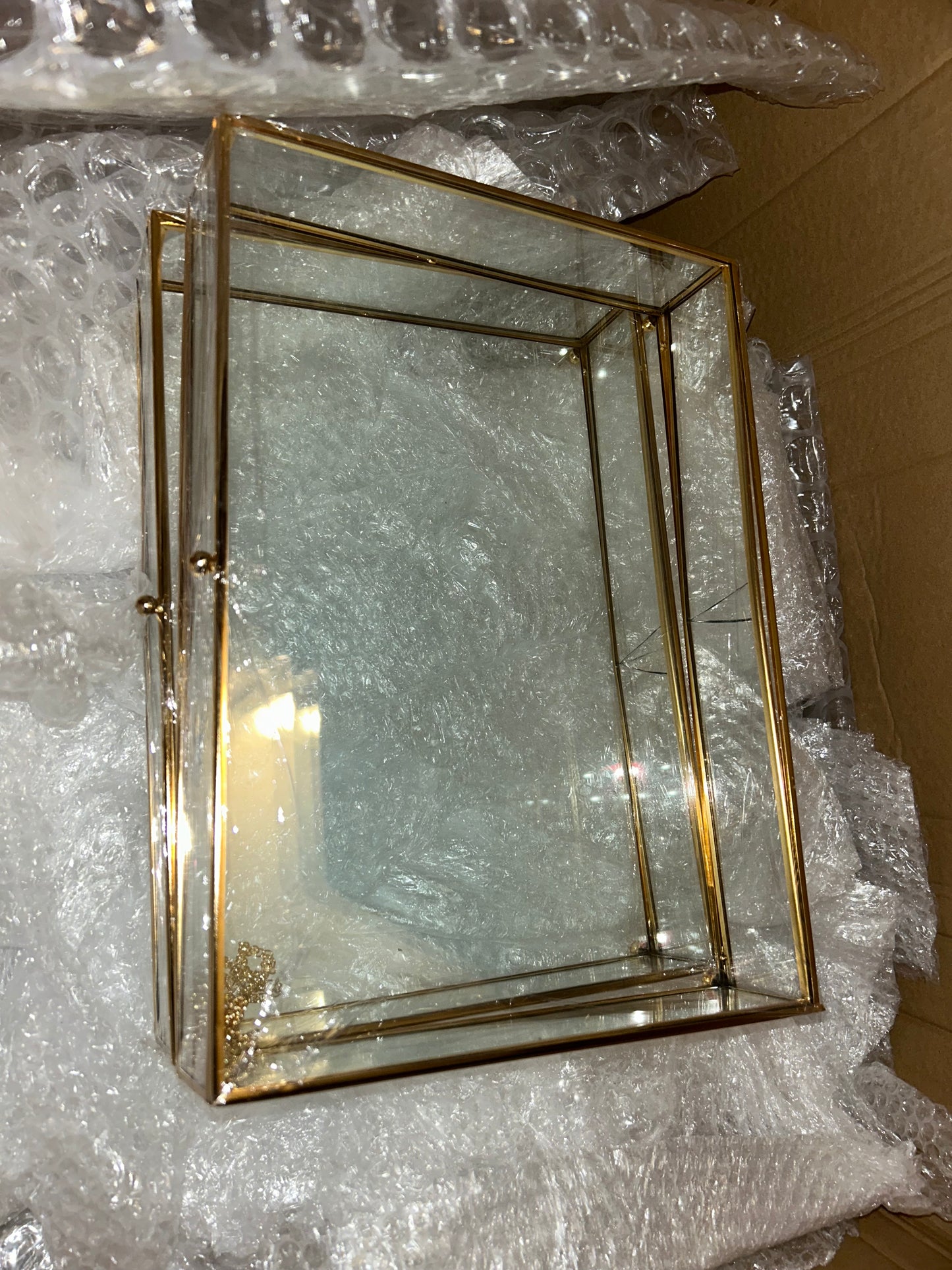 B Ware Glasbox Gold 25x35cm