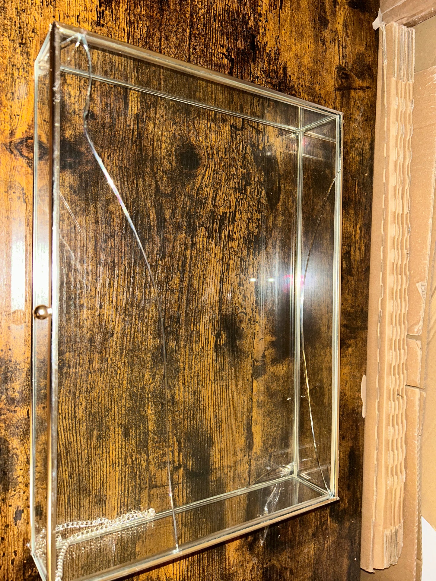 B Ware Glasbox Silber 25x35cm