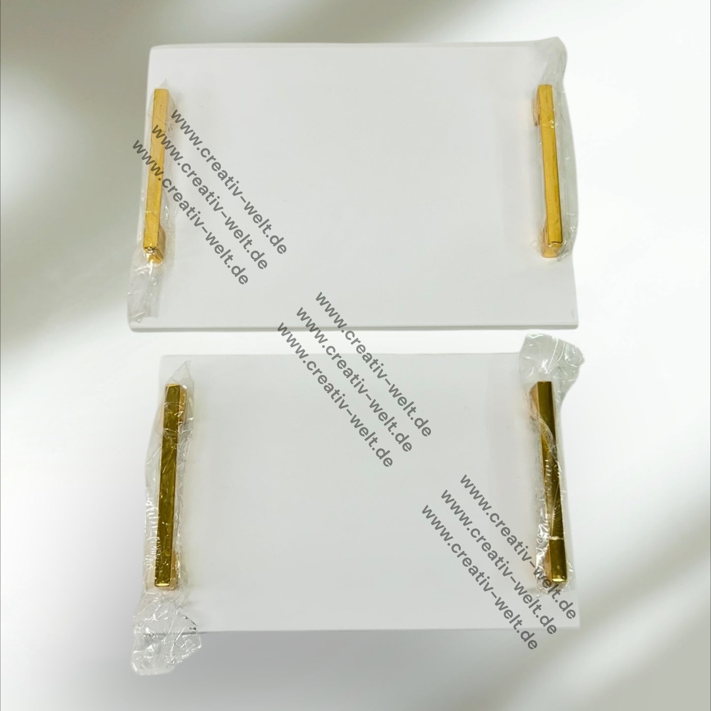 Eckiges Verlobungstablett 2|Weißes Marmortablett |Gold| Dekotablett| 2 Größen