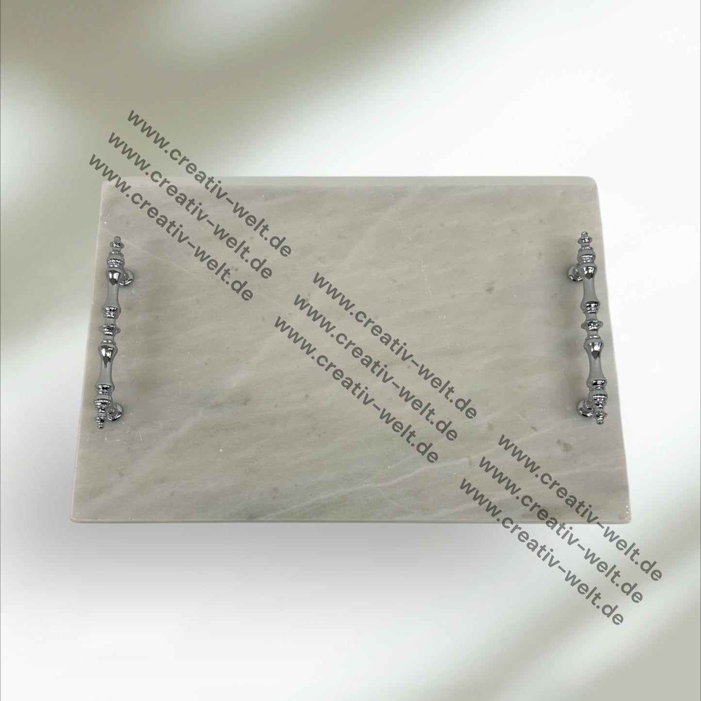 Eckiges Verlobungstablett 2| Marmortablett |Silber| Dekotablett| 2 Größen