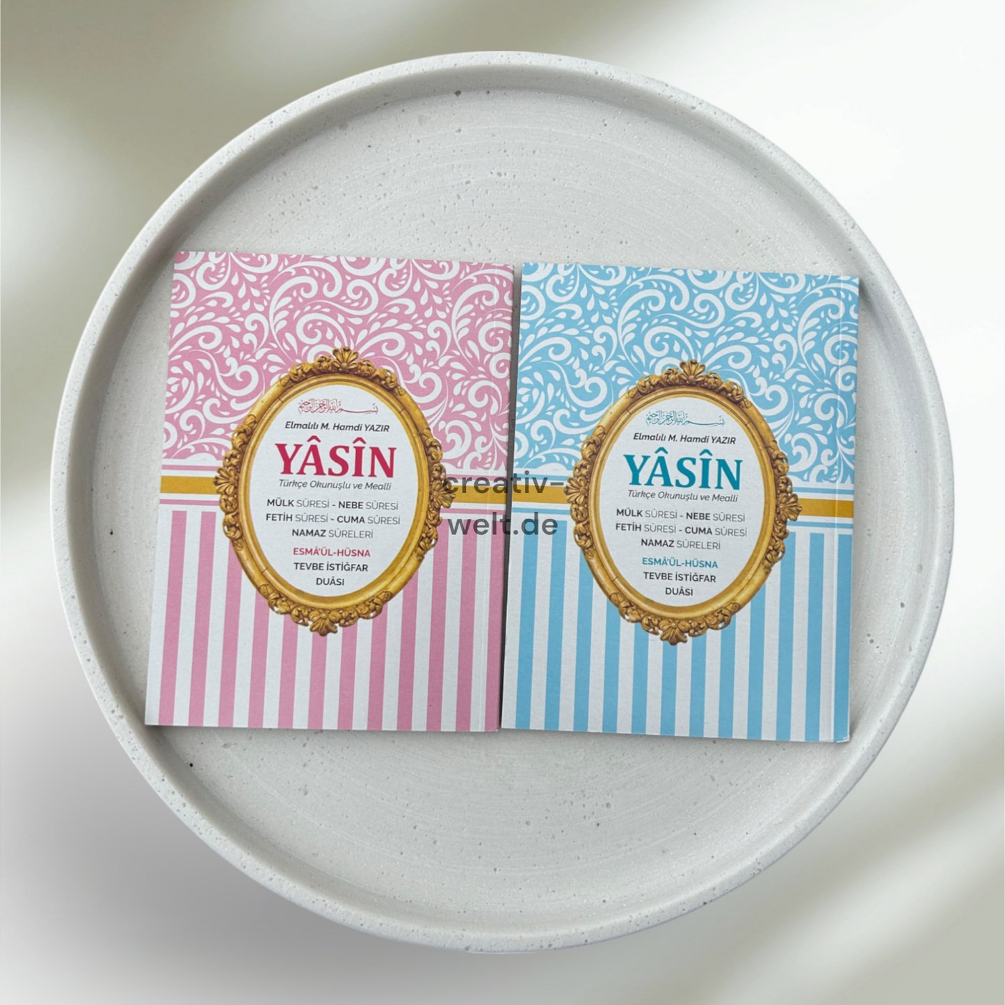 Yasin Koranbuch mit Türkischer Leseart und Übersetzung in Pink, Mevlütgeschenk