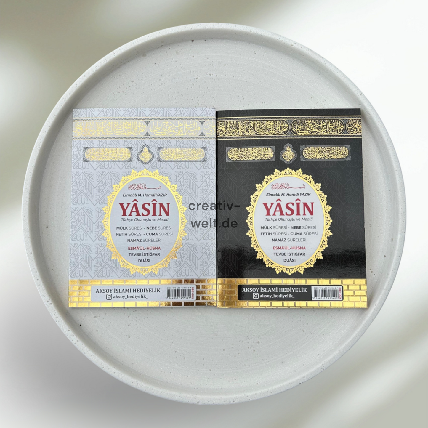 Yasin Koranbuch mit Türkischer Leseart und Übersetzung in Weiß, Mevlütgeschenk