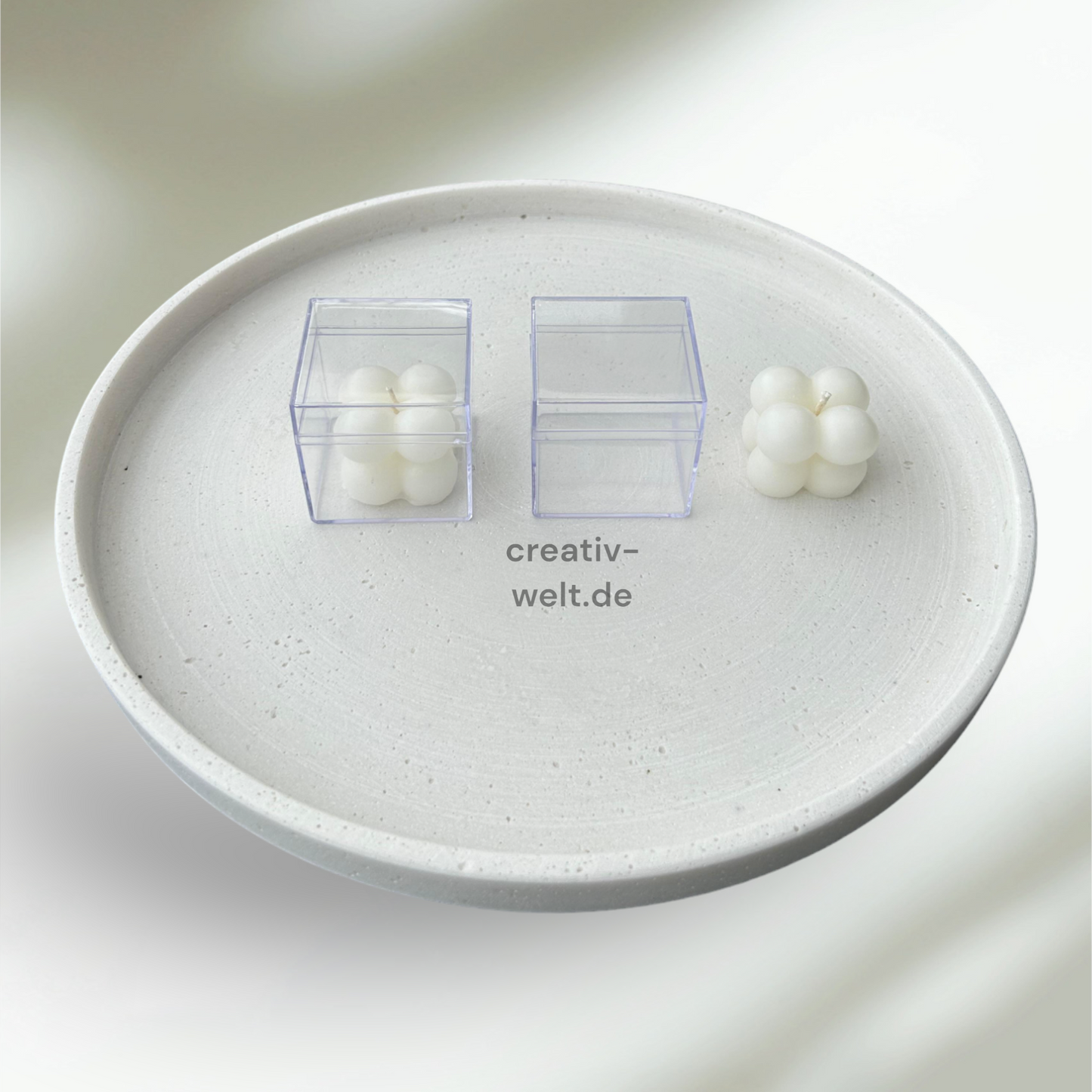 1xBubble Kerze in Weiß