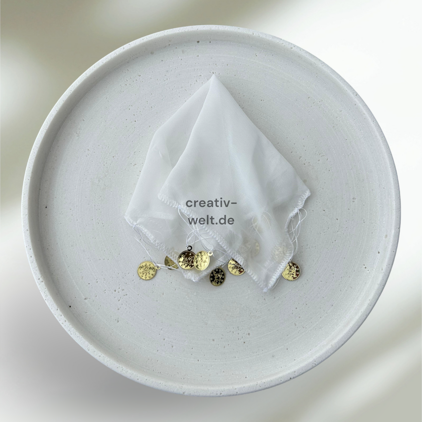 10x Premium Henna Halay Tuch Weiß