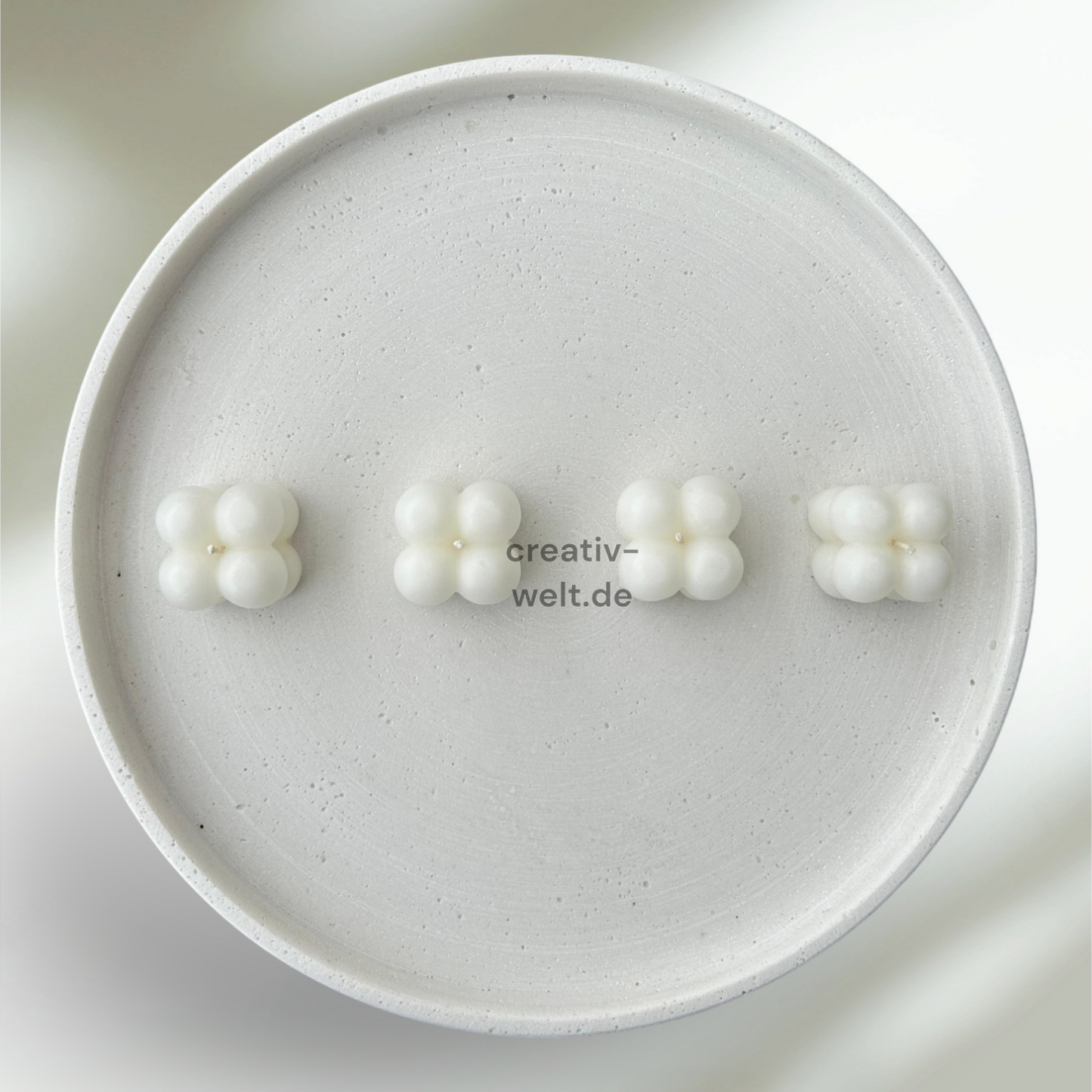 1xBubble Kerze in Weiß