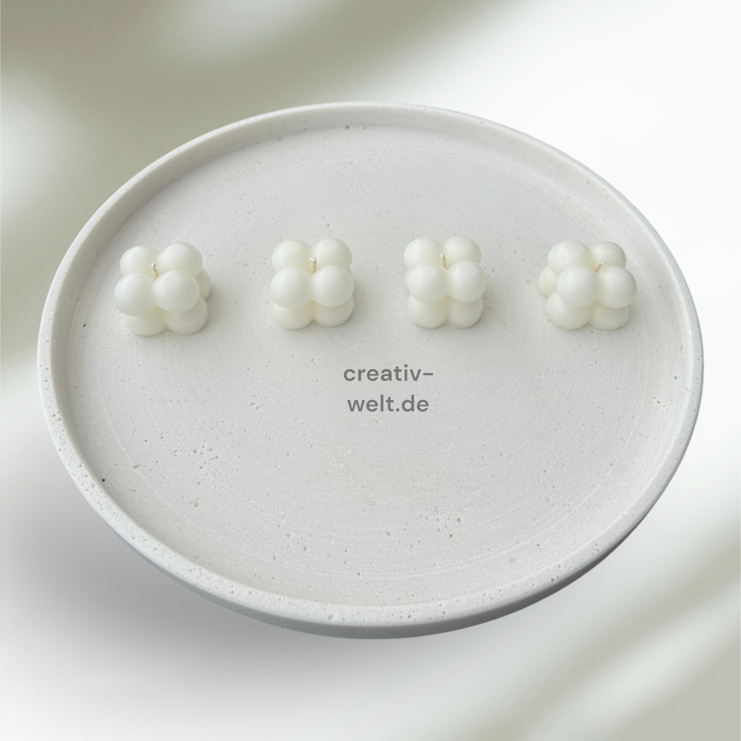 1xBubble Kerze in Weiß