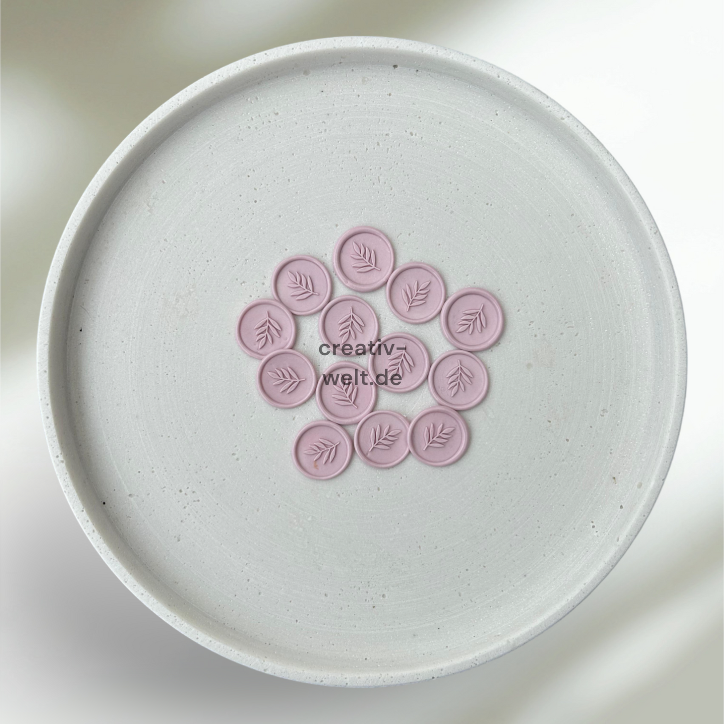 Wachssiegel mit Zweig Muster ROSA