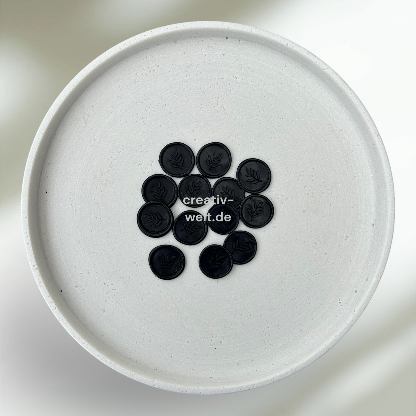 Wachssiegel mit Zweig Muster BLACK