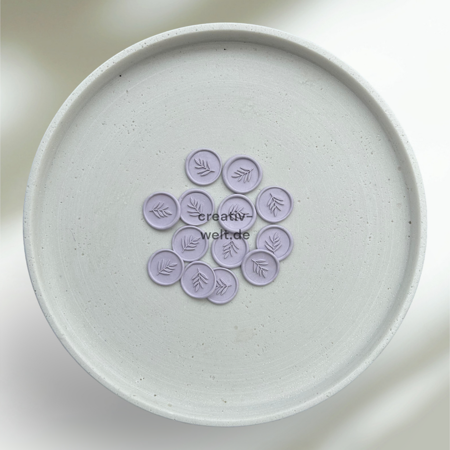 Wachssiegel mit Zweig Muster LAVENDEL