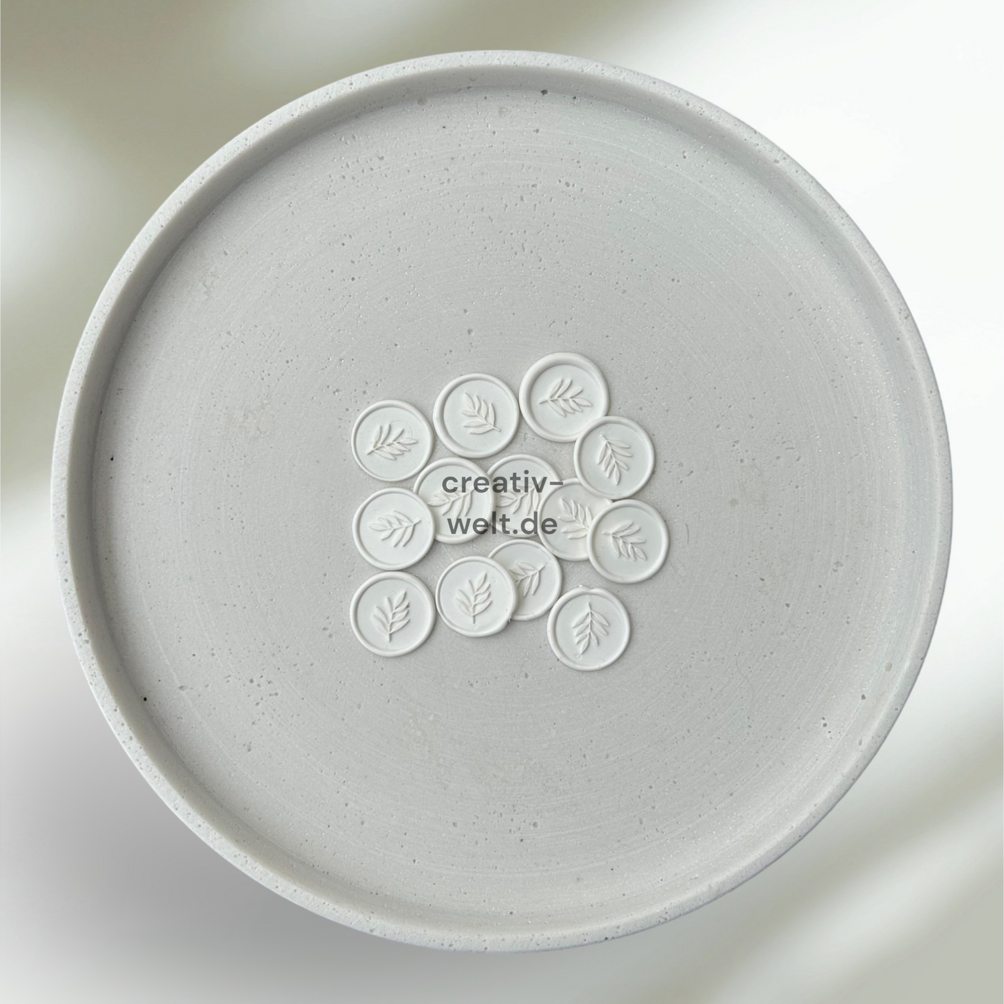 Wachssiegel mit Zweig Muster WHITE