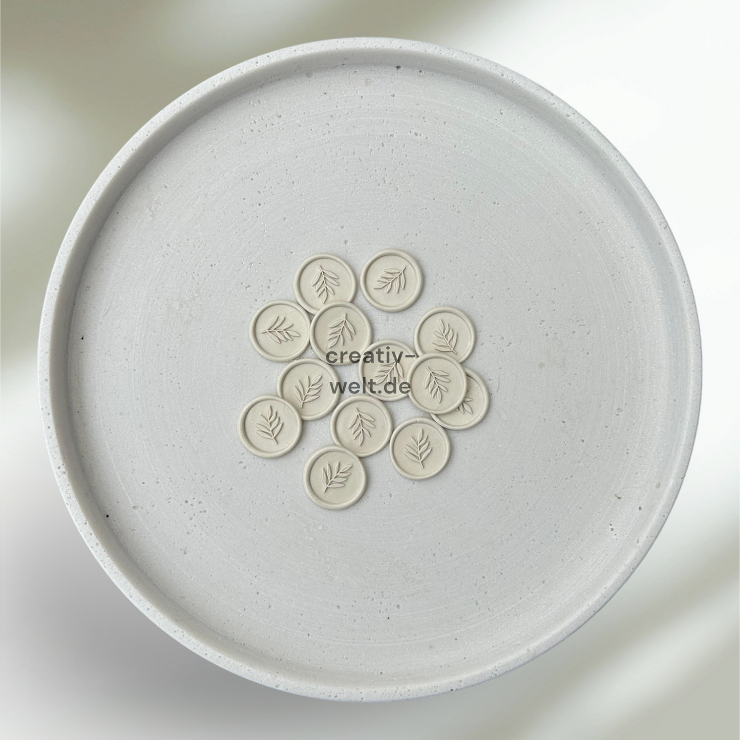 Wachssiegel mit Zweig Muster BEIGE