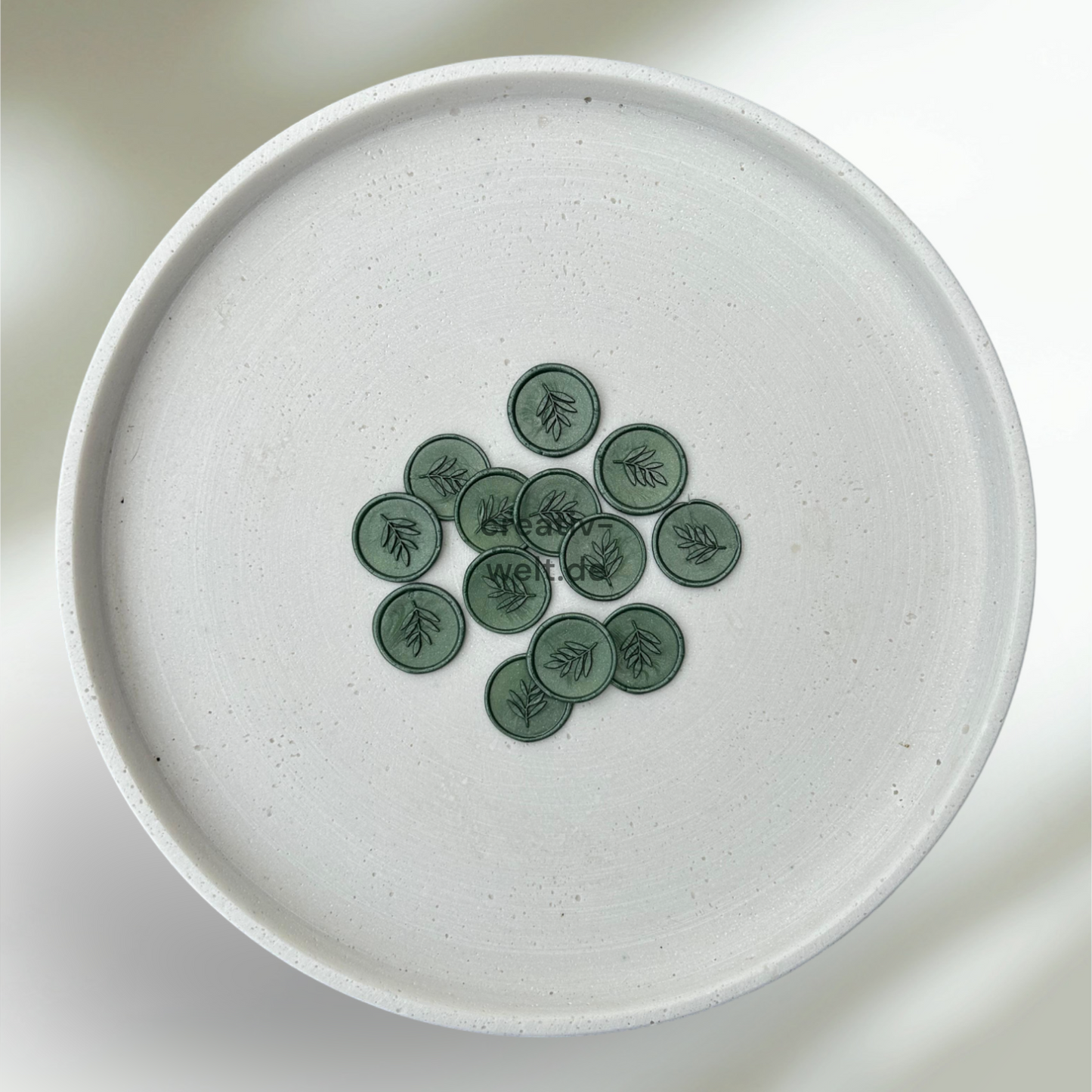 Wachssiegel mit Zweig Muster DARKGREEN