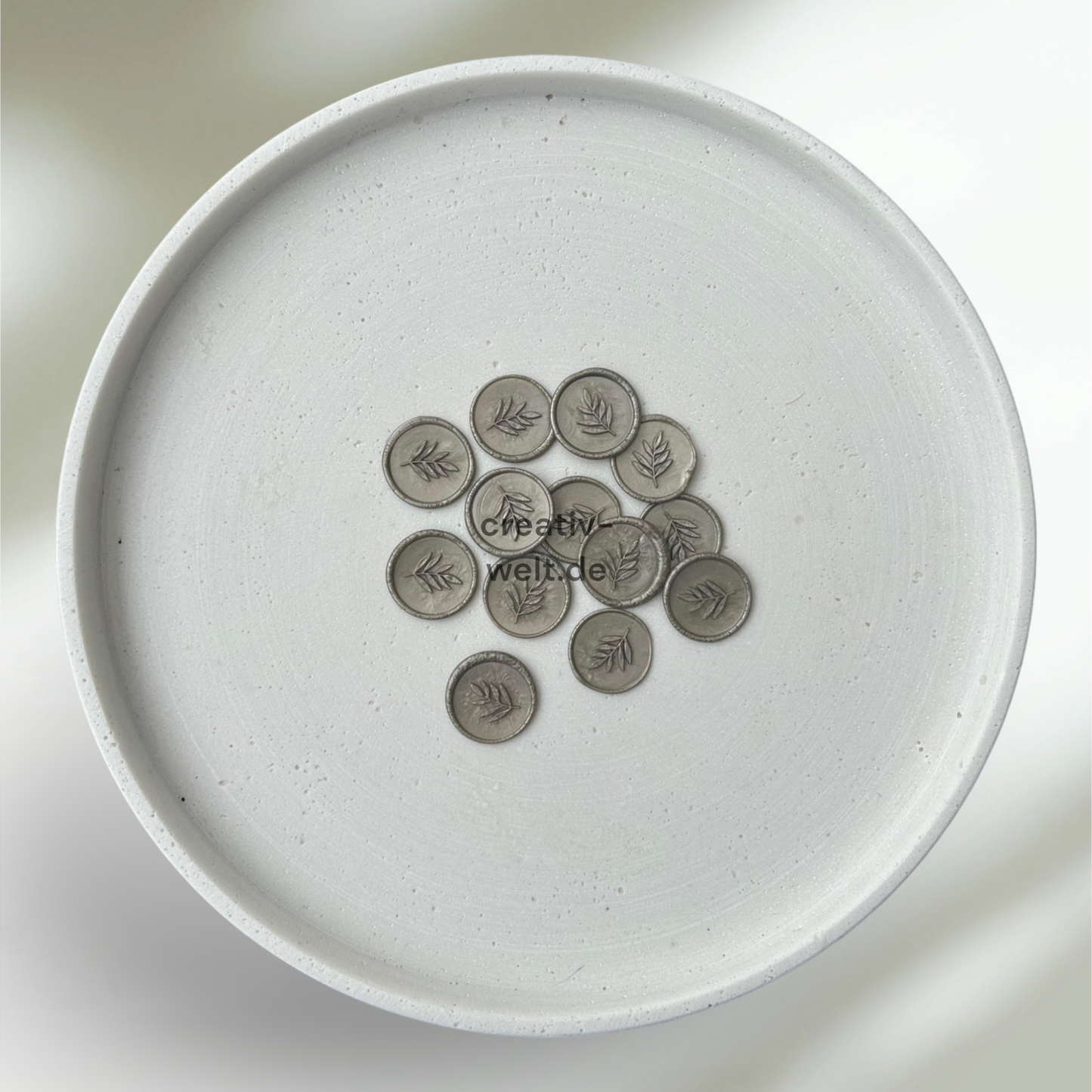 Wachssiegel mit Zweig Muster SILVER