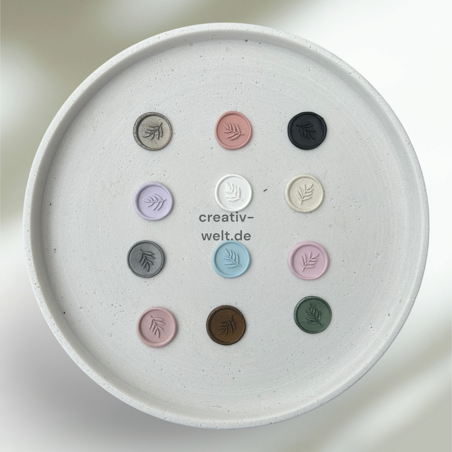 Wachssiegel mit Zweig Muster BLACK