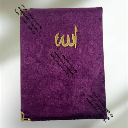 Yasin Koranbuch mit Samteinband, 80 Seiten in Rosé