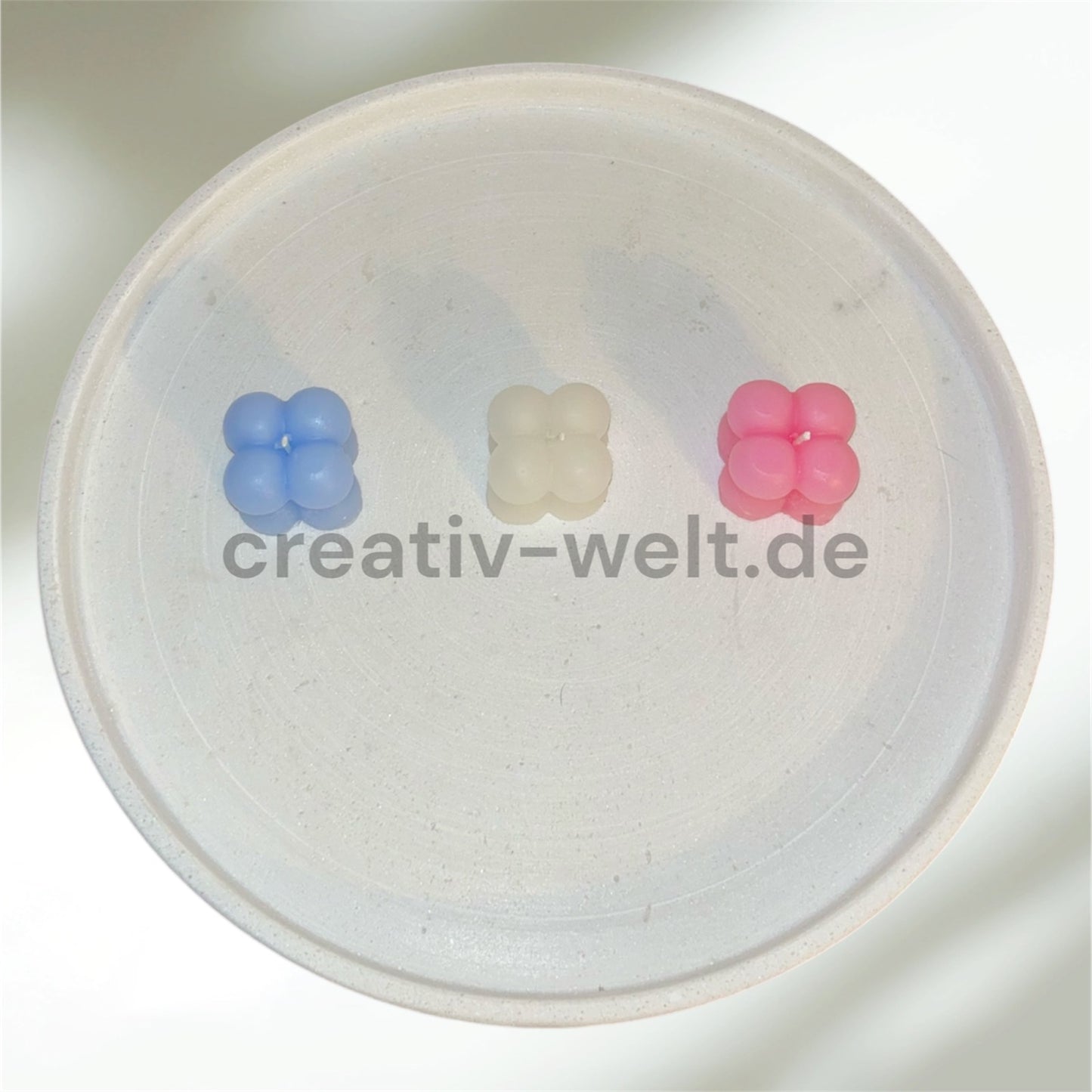 Bubble Kerze in Blau