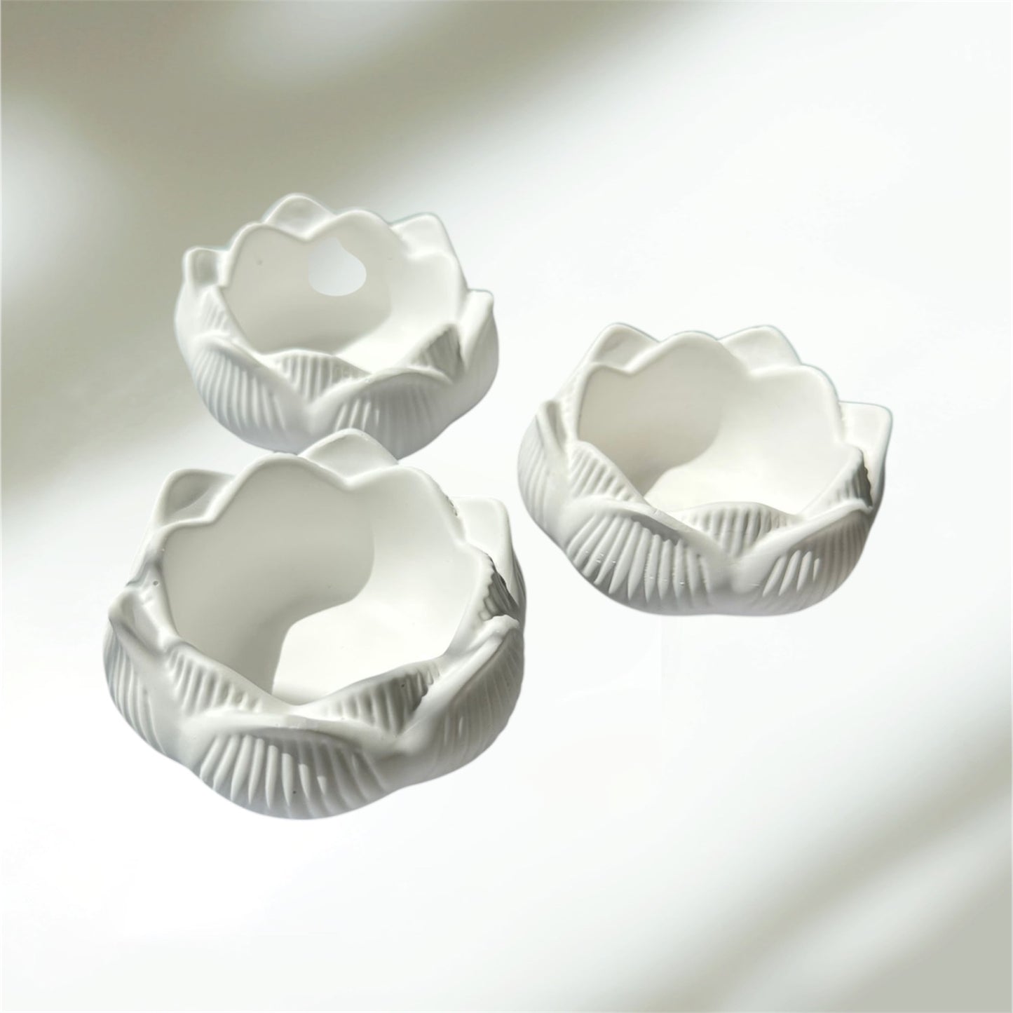 Keramikschalen für Lokum, Süßes & Schmuck – verschiedene Designs |Weiß|