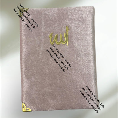 Yasin Koranbuch mit Samteinband, 80 Seiten in Rosé
