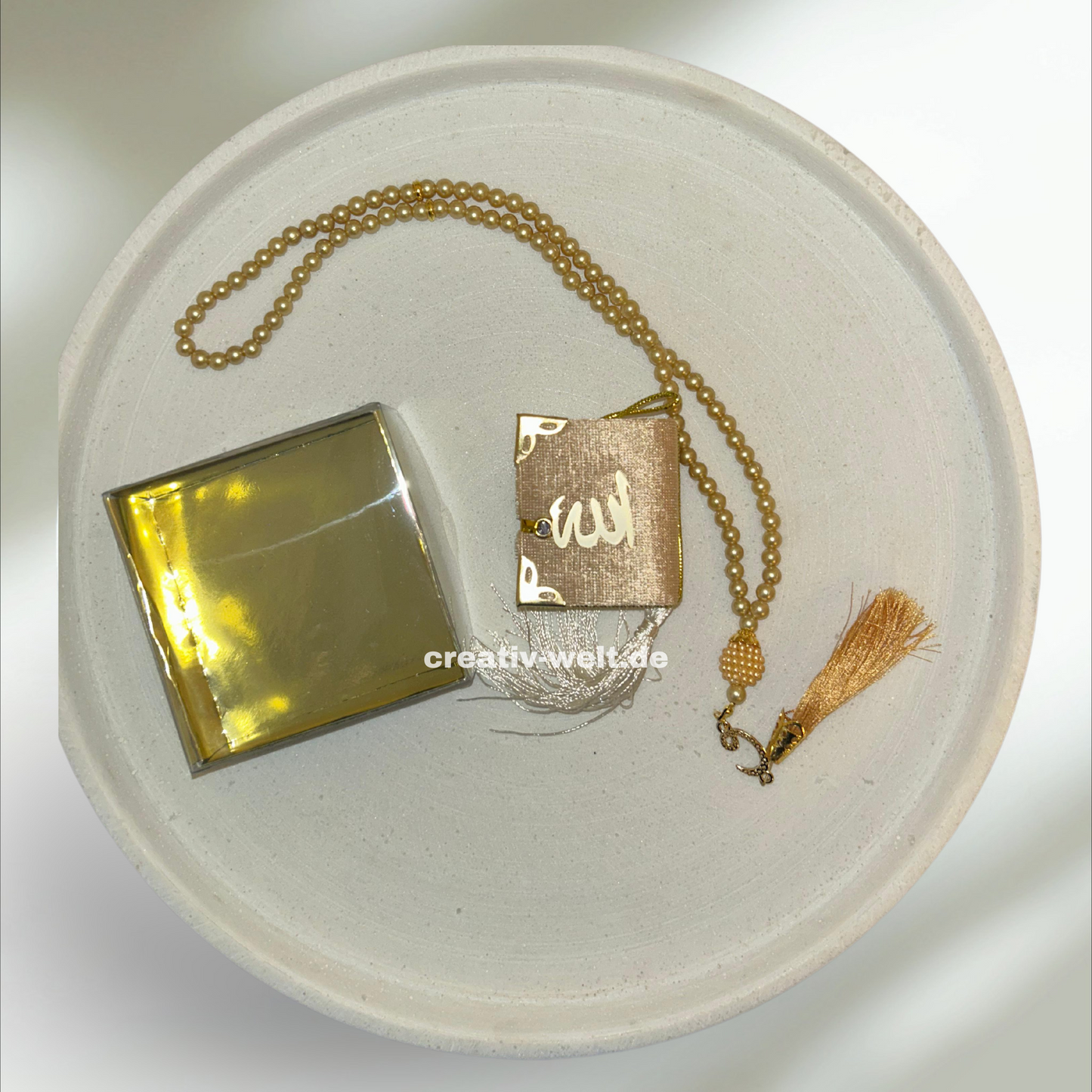Mini Koran - Geschenkset mit Perlen-Tesbih– 9 Farben