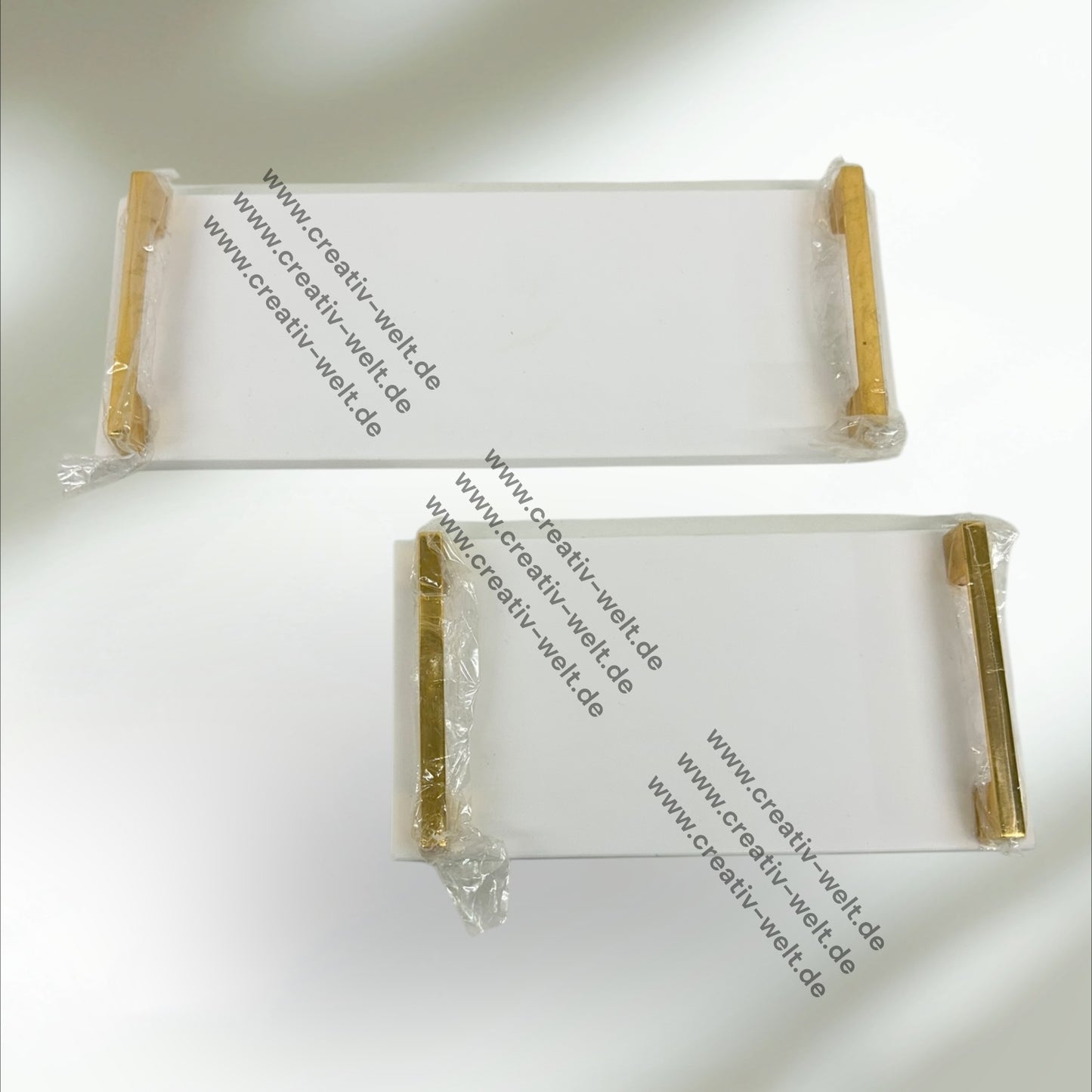 Eckiges Verlobungstablett |Weißes Marmortablett |Gold| Dekotablett| 2 Größen