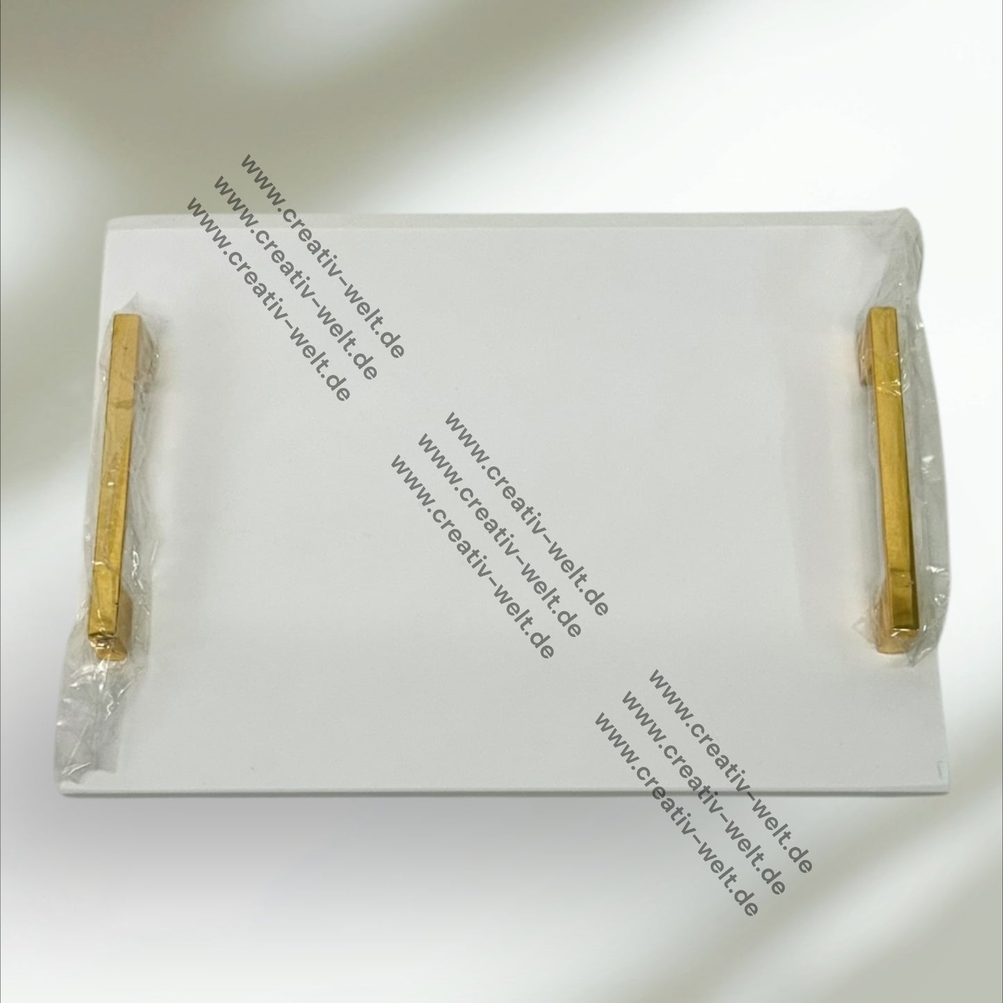 Eckiges Verlobungstablett 2|Weißes Marmortablett  |Gold| Dekotablett| 2 Größen