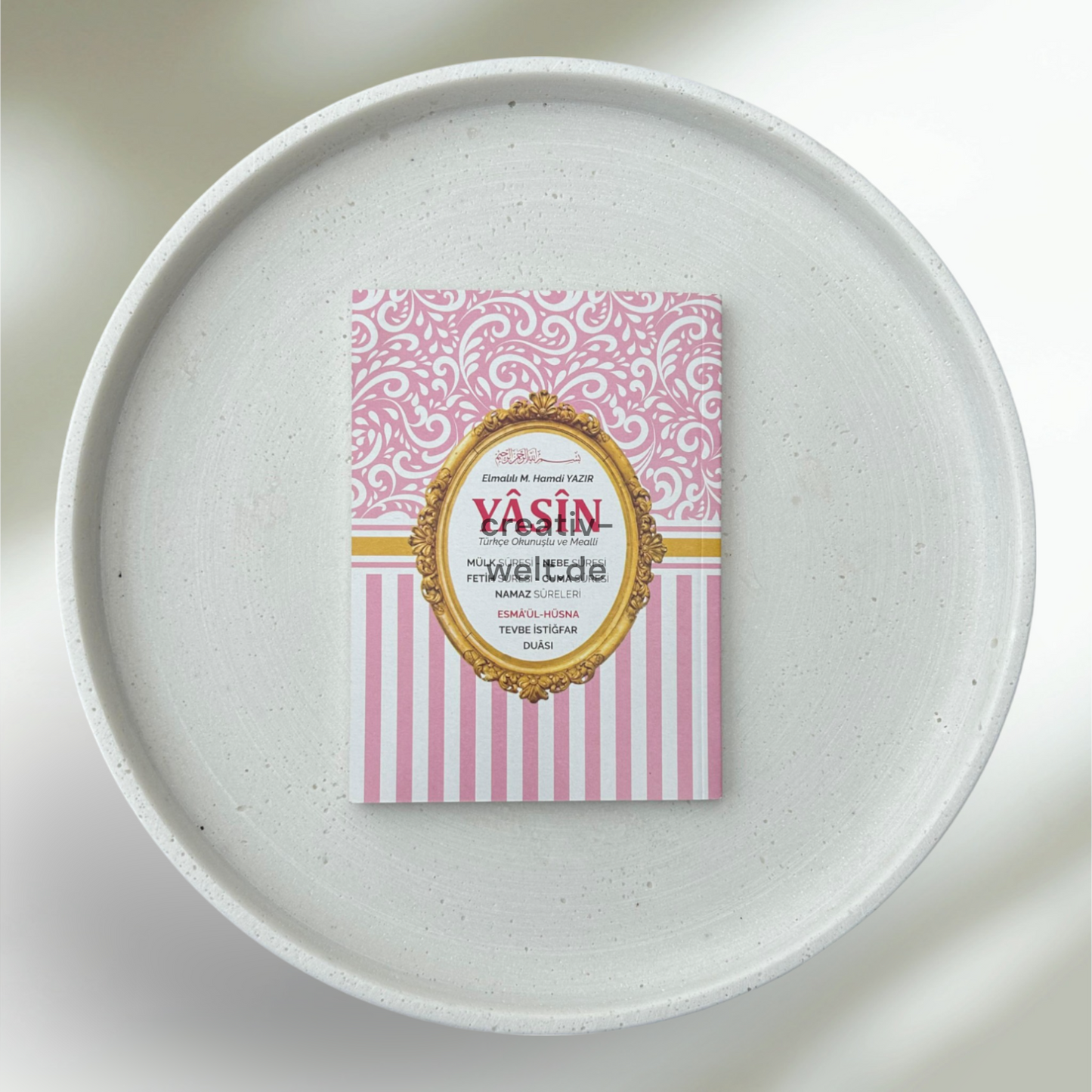 Yasin Koranbuch mit Türkischer Leseart und Übersetzung in Pink, Mevlütgeschenk