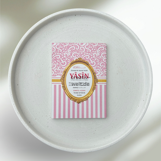 Yasin Koranbuch mit Türkischer Leseart und Übersetzung in Pink, Mevlütgeschenk