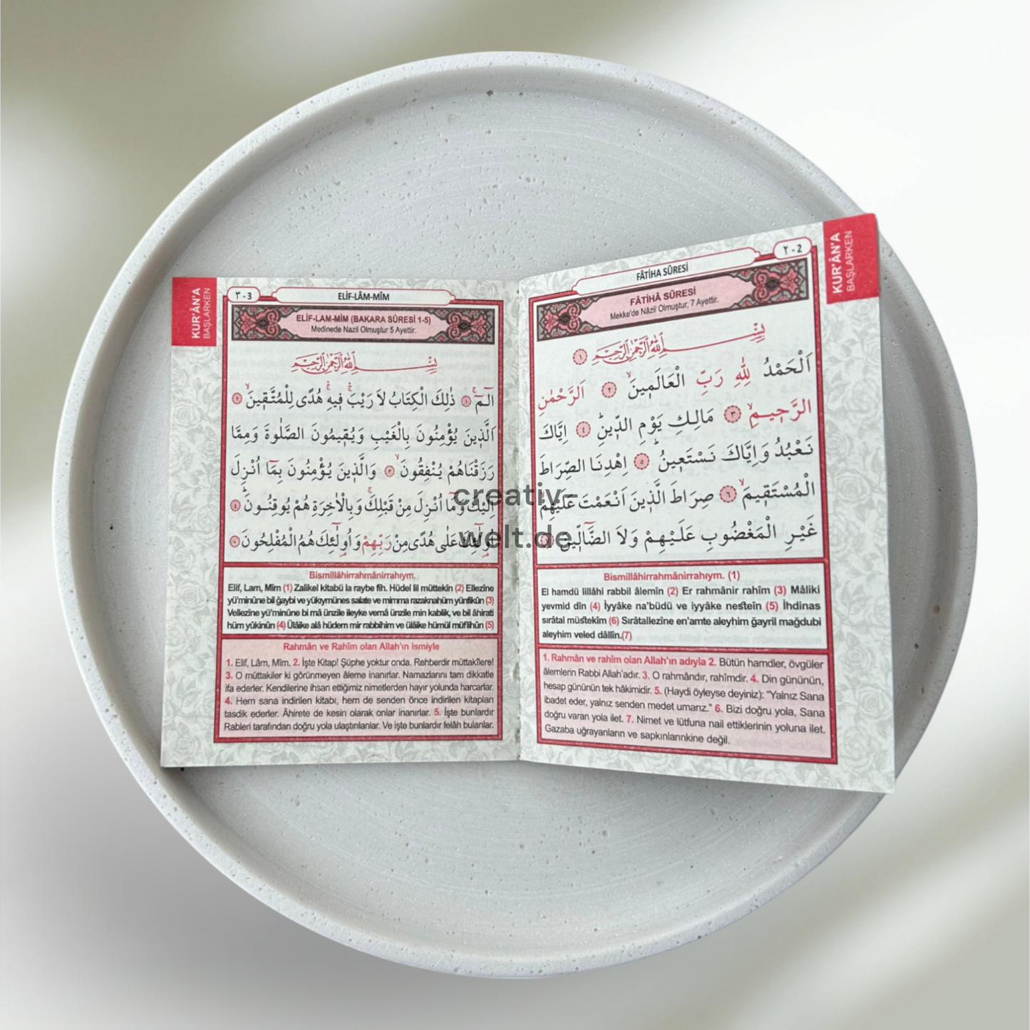 Yasin Koranbuch mit Türkischer Leseart und Übersetzung in Pink, Mevlütgeschenk