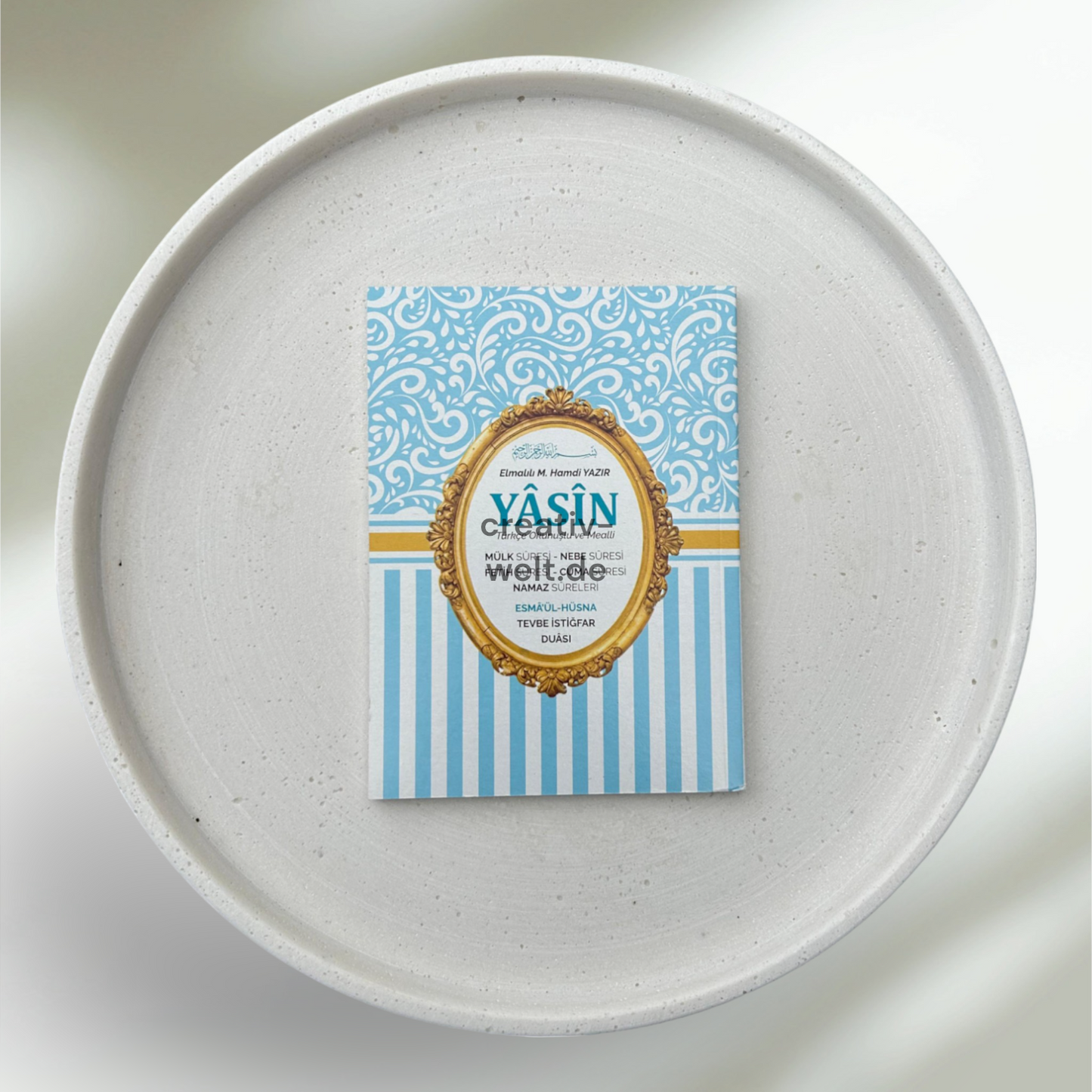 Yasin Koranbuch mit Türkischer Leseart und Übersetzung in Blau