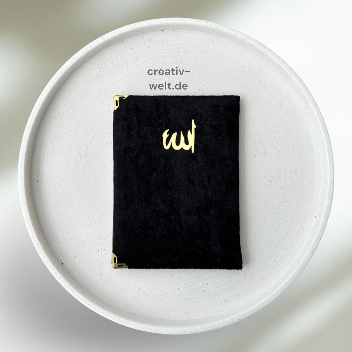 Yasin Koranbuch mit Samteinband, 80 Seiten in Schwarz