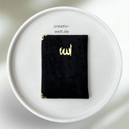 Yasin Koranbuch mit Samteinband, 80 Seiten in Schwarz