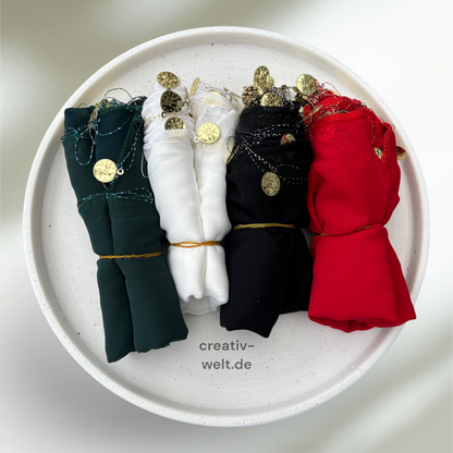 10x Premium Henna Halay Tuch Rot
