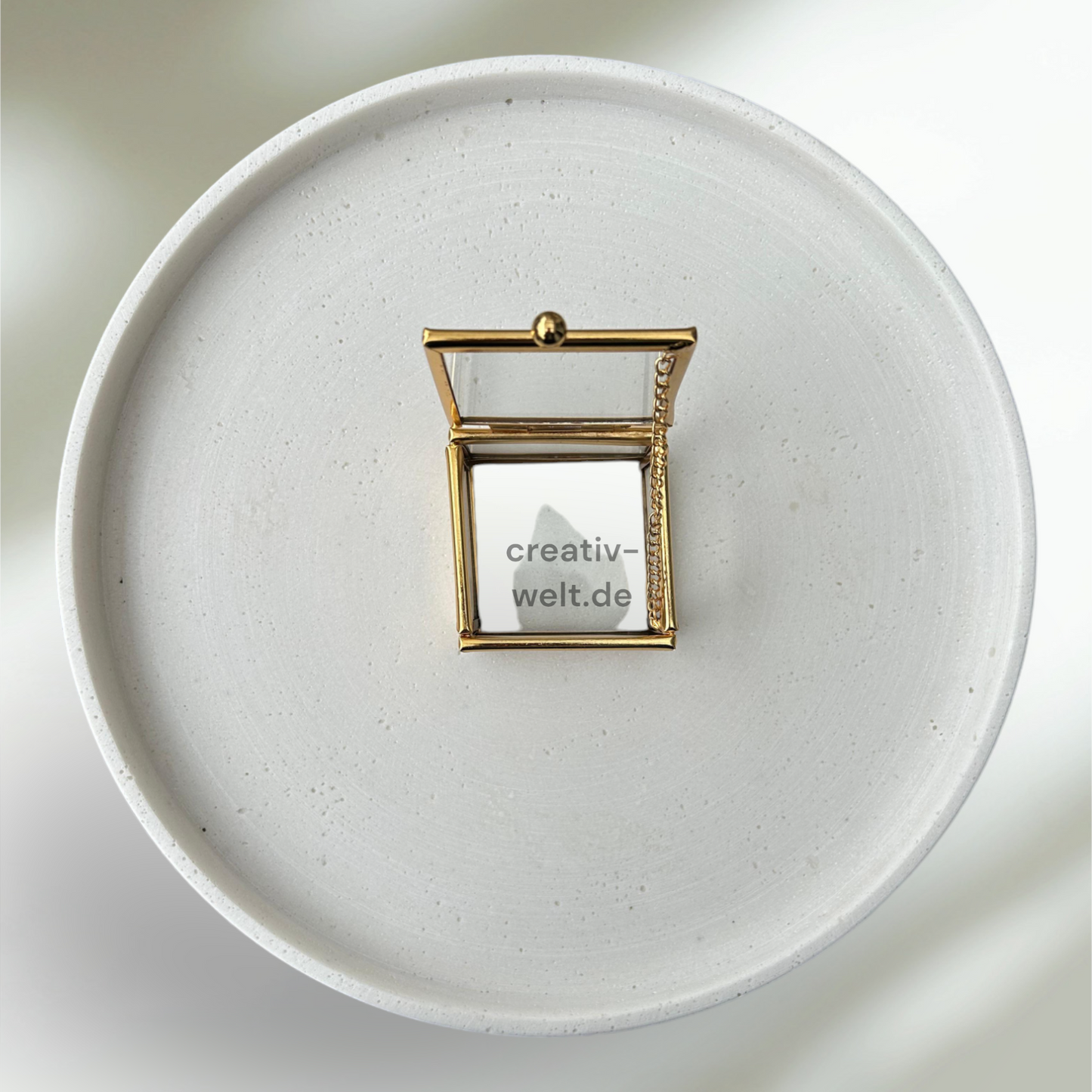 Ringbox Quadratisch in Gold