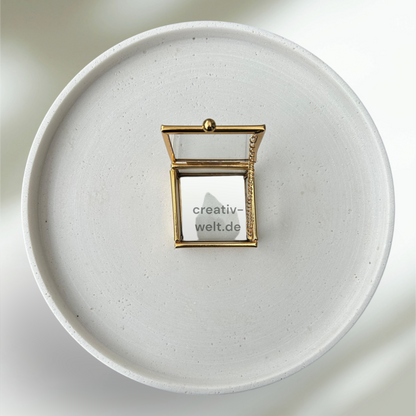 Ringbox Quadratisch in Gold