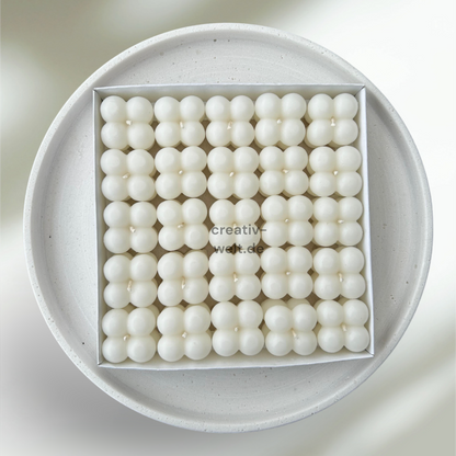 25xBubble Kerzen in Weiß