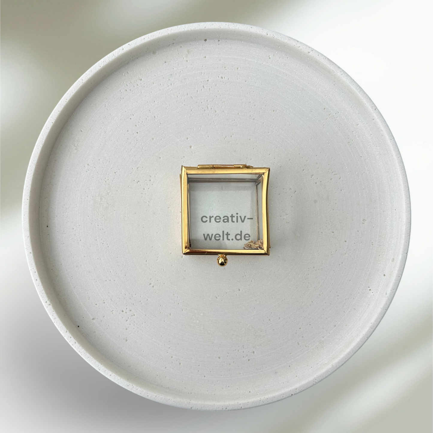 Ringbox Quadratisch in Gold
