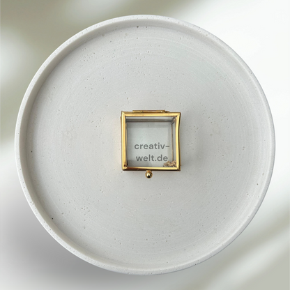 Ringbox Quadratisch in Gold