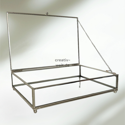 Glasbox 25x35cm in Silber