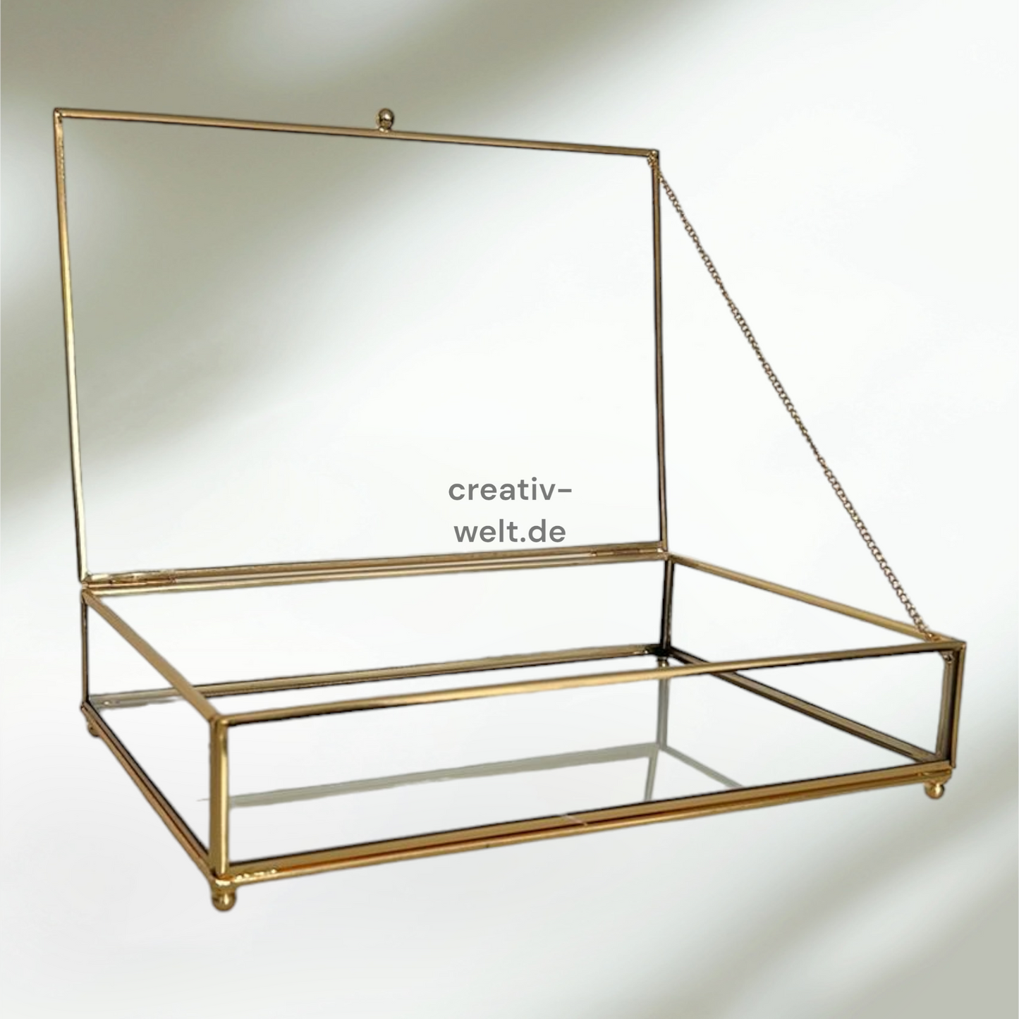 Glasbox 25x35cm in Gold